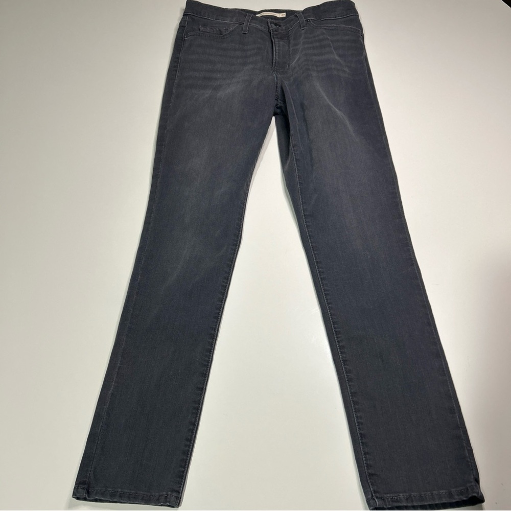 Levi’s 311 Shaping Skinny Jeans Women’s Juniors 29 Black Wash Logo - Picture 3 of 16